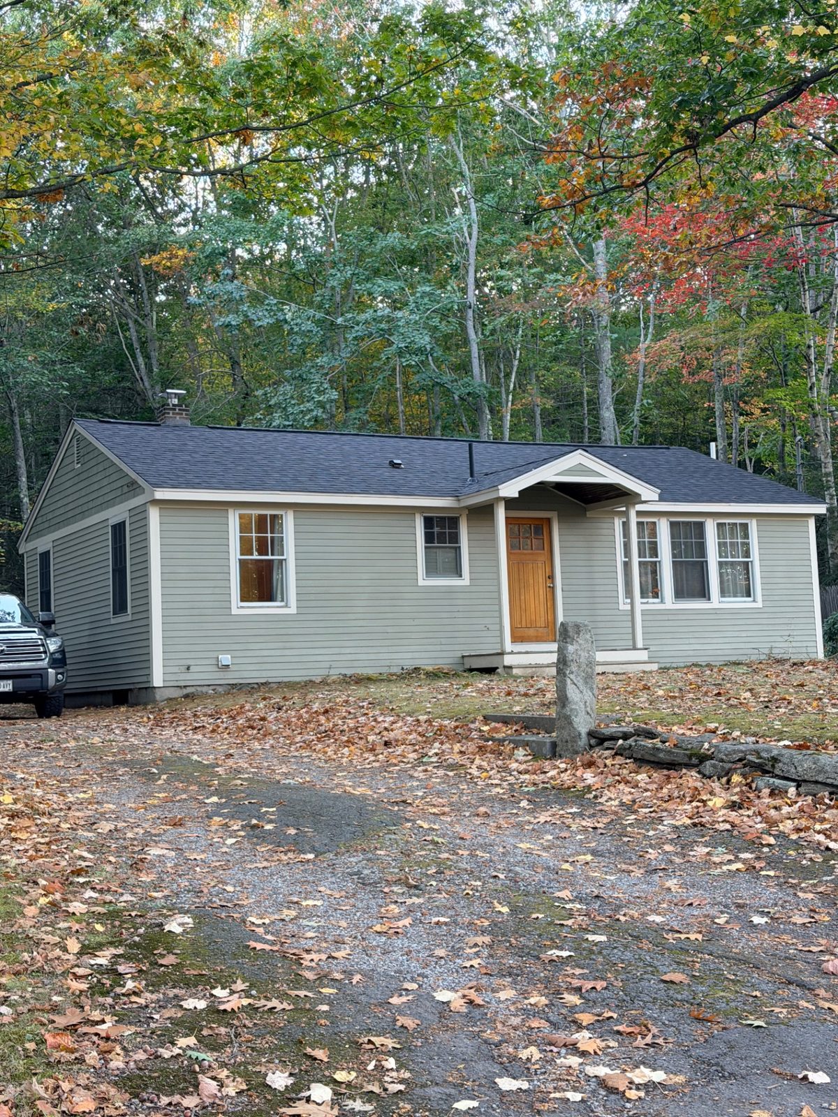The finished Yarmouth home from the driveway