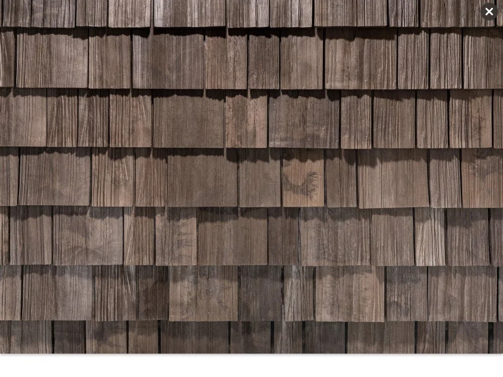 Close view of Brava Cedar Shake showing hand-split texture and varied widths